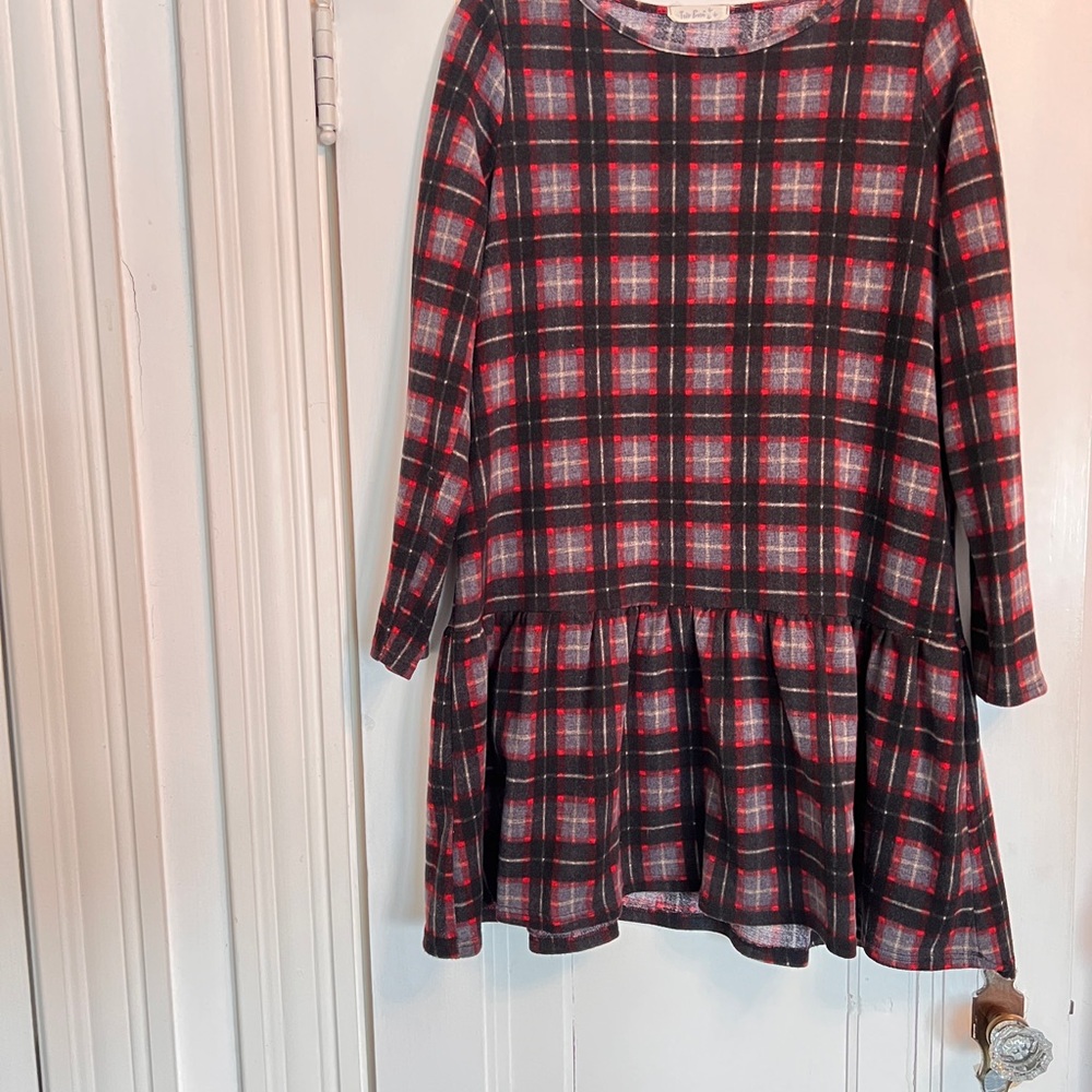 Tres Bien Red and Black Plaid Dress